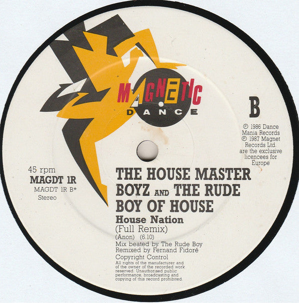 The Housemaster Boyz And The Rude Boy Of House : House Nation (Remix) (12")