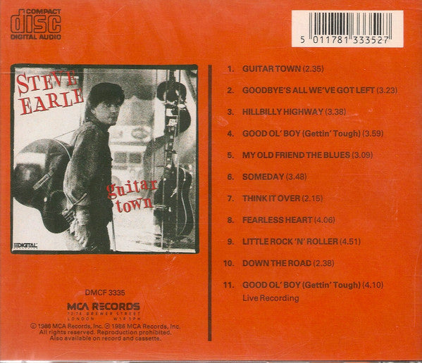 Steve Earle : Guitar Town (CD, Album)
