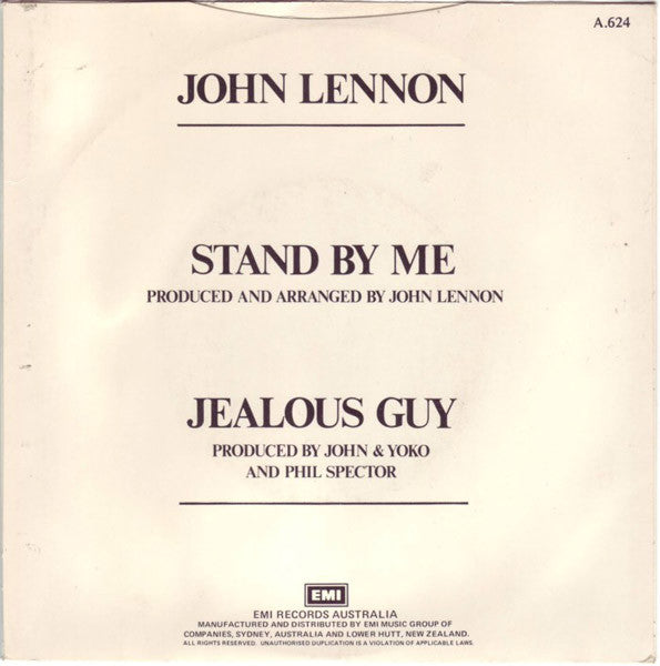 John Lennon : Stand By Me / Jealous Guy (7", Single)