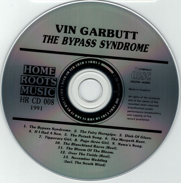 Vin Garbutt : The By-Pass Syndrome (CD, Album, RE)