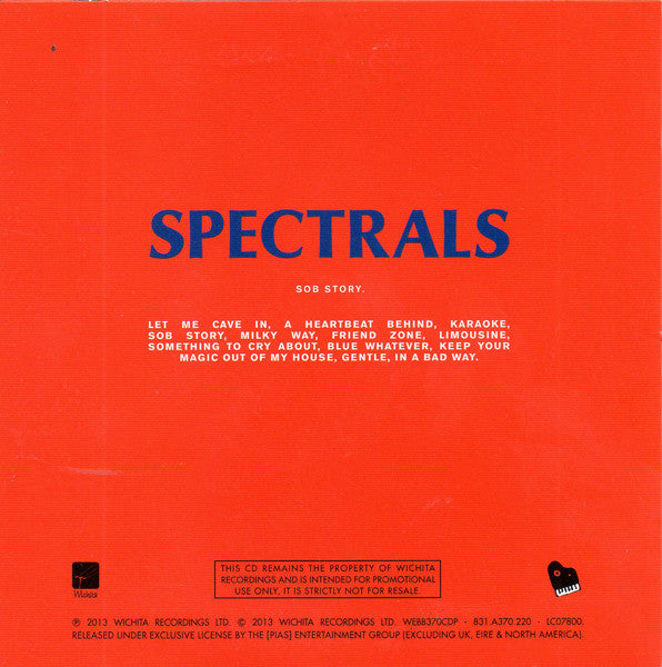 Spectrals : Sob Story (CD, Album, Promo)
