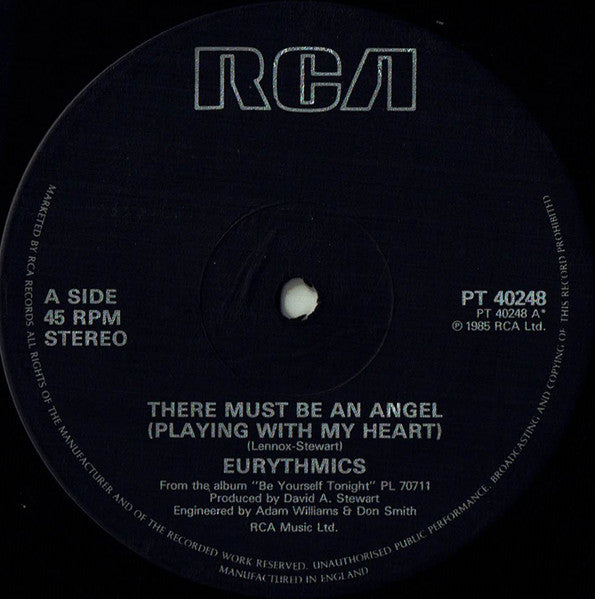 Eurythmics : There Must Be An Angel (Playing With My Heart) (12", Single)