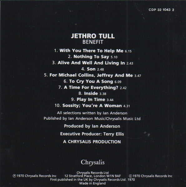 Jethro Tull - Benefit (CD) (Near Mint (NM Or M-)) - DaddyPop