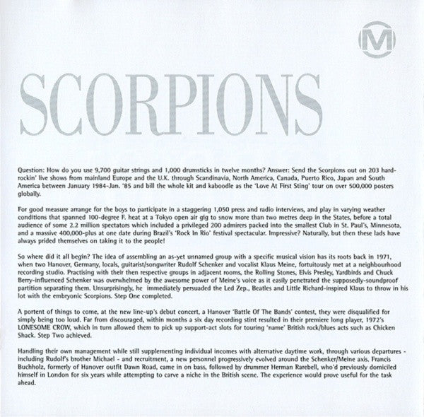 Scorpions : Scorpions (CD, Comp)