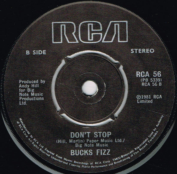 Bucks Fizz : Making Your Mind Up (7", Single, Pus)