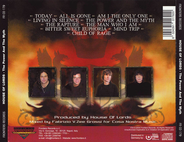 House Of Lords (2) : The Power And The Myth (CD, Album)