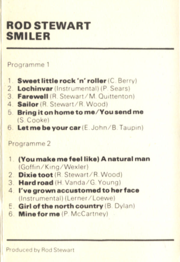 Rod Stewart : Smiler (Cass, Album)