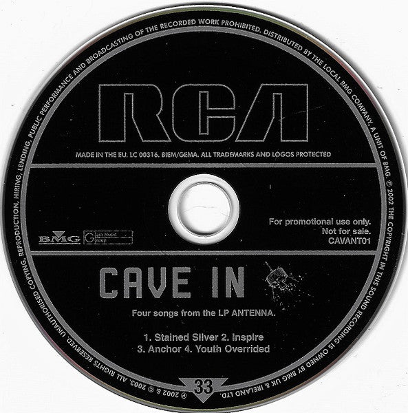 Cave In : Four Songs From The LP Antenna. (CD, Promo, Smplr)