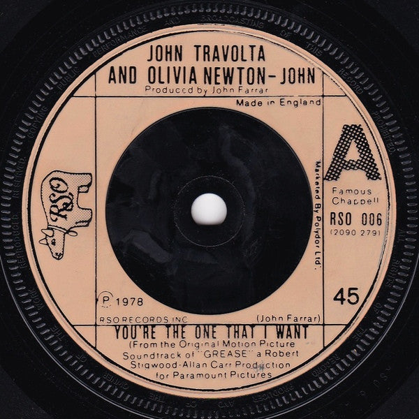 John Travolta And Olivia Newton-John : You're The One That I Want (7", Single, Bei)