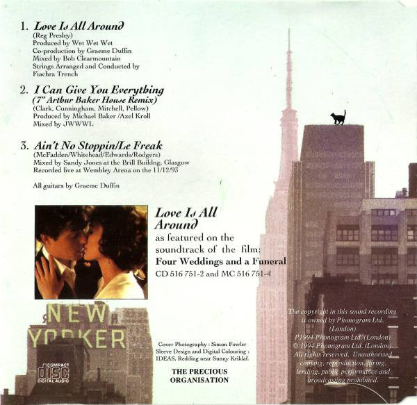 Wet Wet Wet : Love Is All Around (CD, Single)