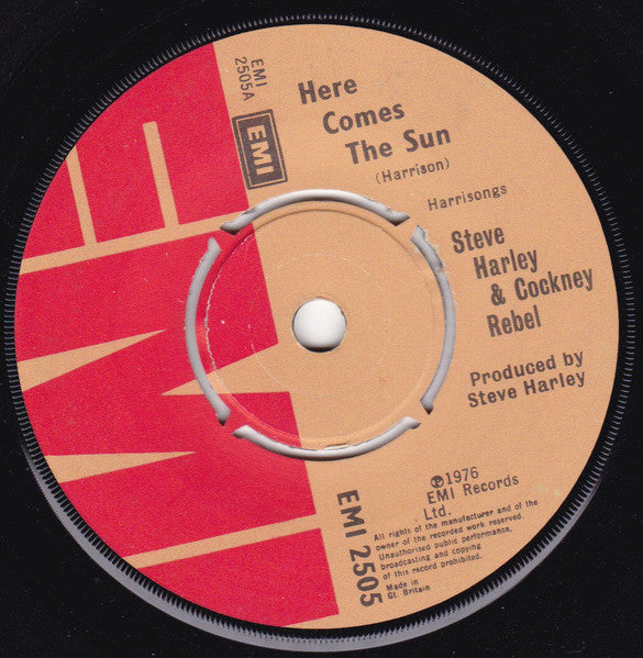 Steve Harley & Cockney Rebel : Here Comes The Sun (7", Single)