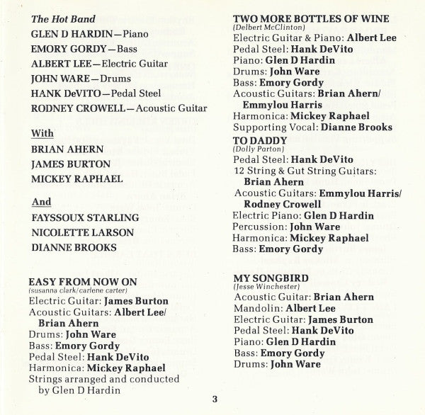 Emmylou Harris : Quarter Moon In A Ten Cent Town (CD, Album, RE)