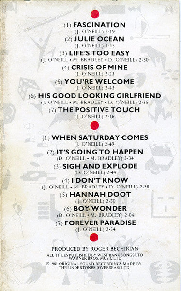 The Undertones : Positive Touch (Cass, Album, Red)