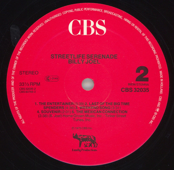 Billy Joel - Streetlife Serenade (LP) (Very Good Plus (VG)) - DaddyPop