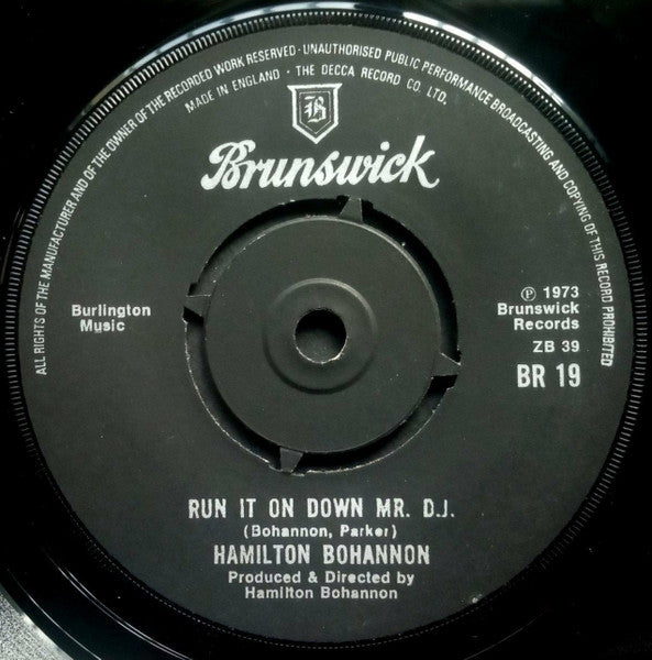 Hamilton Bohannon : Disco Stomp (7", Single)
