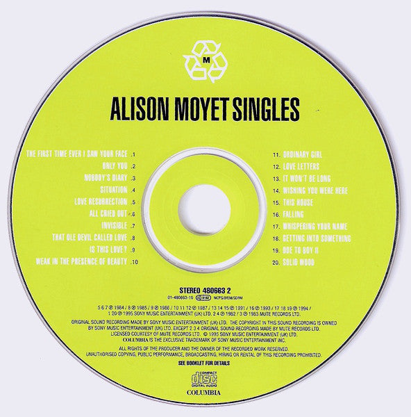 Alison Moyet - Singles (CD) (Very Good Plus (VG)) - DaddyPop