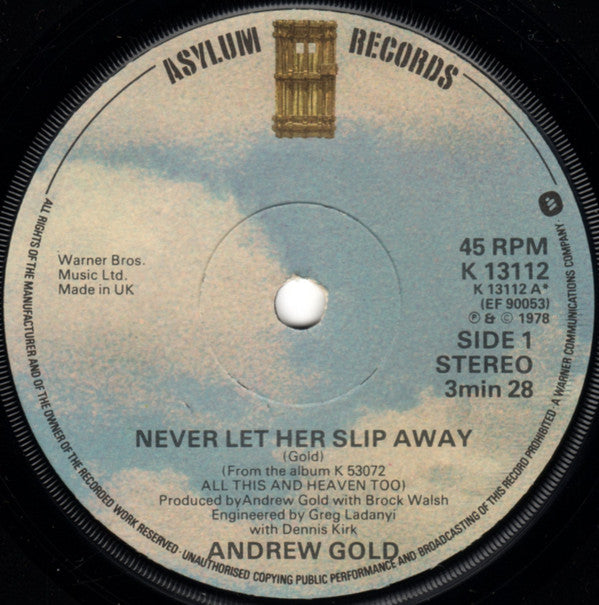 Andrew Gold - Never Let Her Slip Away (7) (Very Good (VG)) - DaddyPop