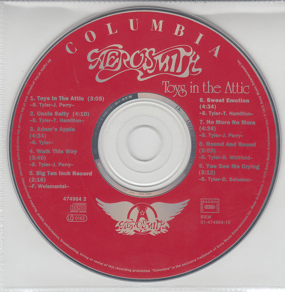 Aerosmith : Toys In The Attic (CD, Album, RE, RM, RP)