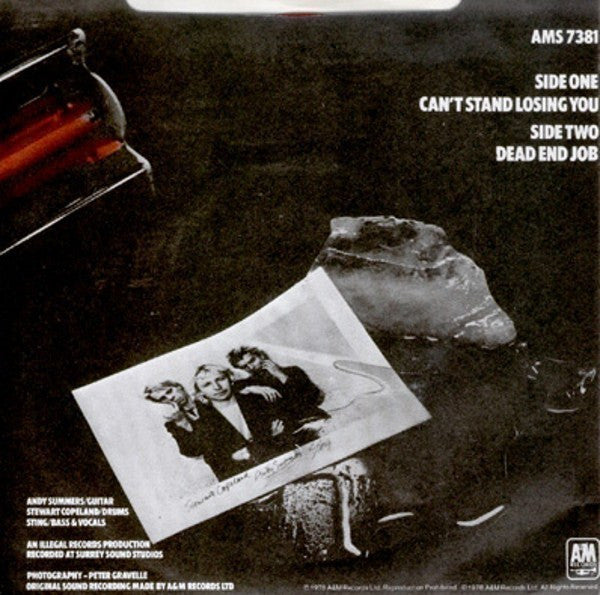 The Police : Can't Stand Losing You (7", Single, Promo)