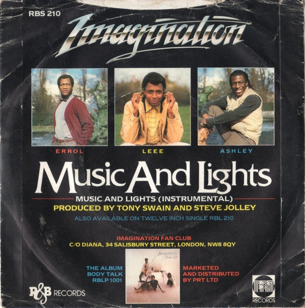 Imagination : Music And Lights (7", Single)