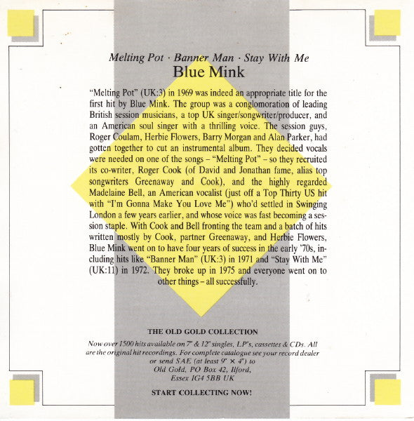 Blue Mink : Melting Pot / Banner Man / Stay With Me (CD, Mini, Single)