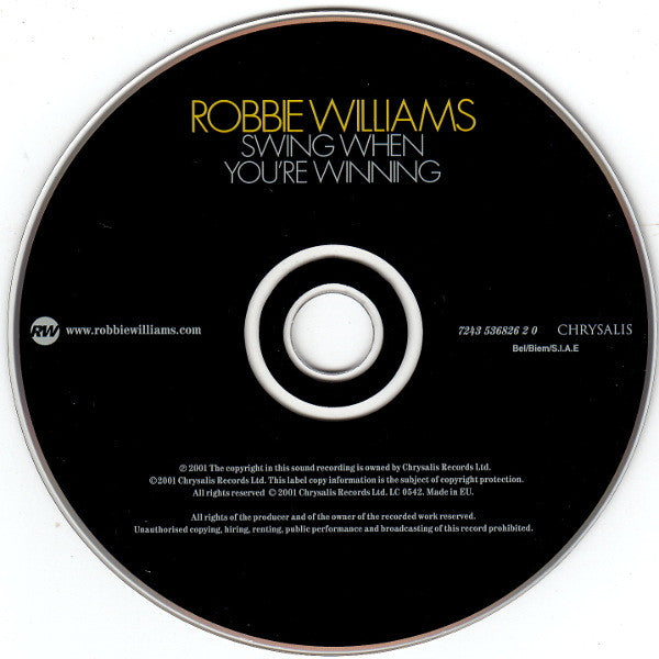 Robbie Williams : Swing When You're Winning (CD, Album, EMI)