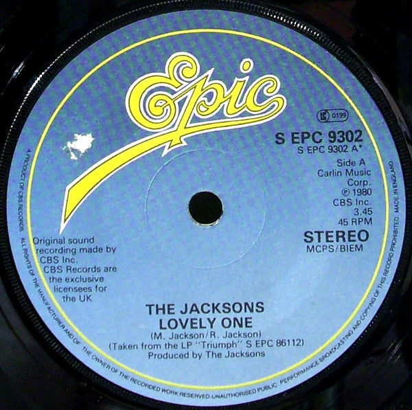 The Jacksons : Lovely One (7", Single)
