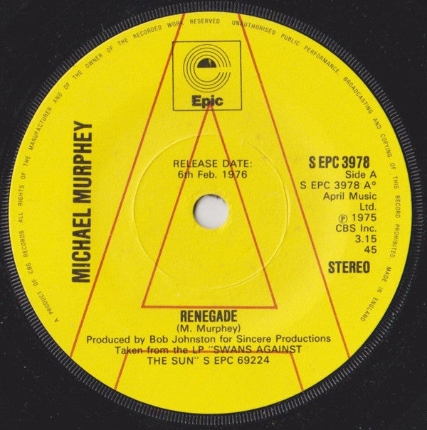 Michael Martin Murphey - Renegade (7) (Very Good Plus (VG)) - DaddyPop