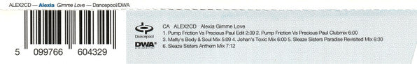 Alexia - Gimme Love (CD) (Very Good Plus (VG)) - DaddyPop