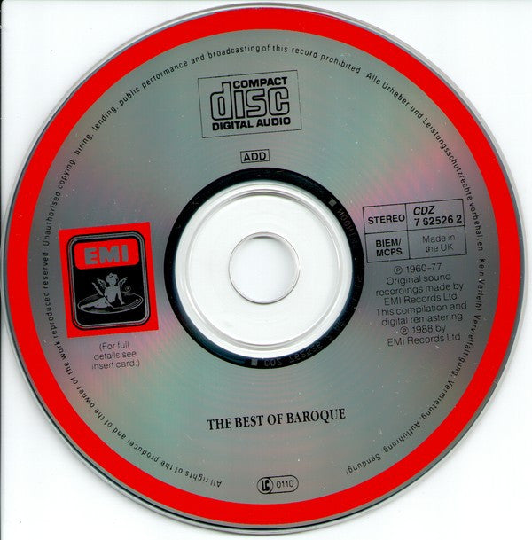Various : The Best Of Baroque (CD, Album, Comp, RE, RM)