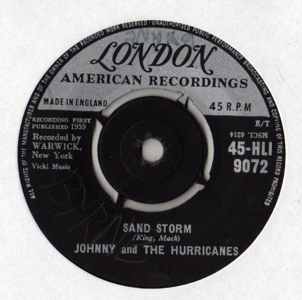 Johnny And The Hurricanes : Beatnik Fly / Sand Storm (7", Single, Mono)