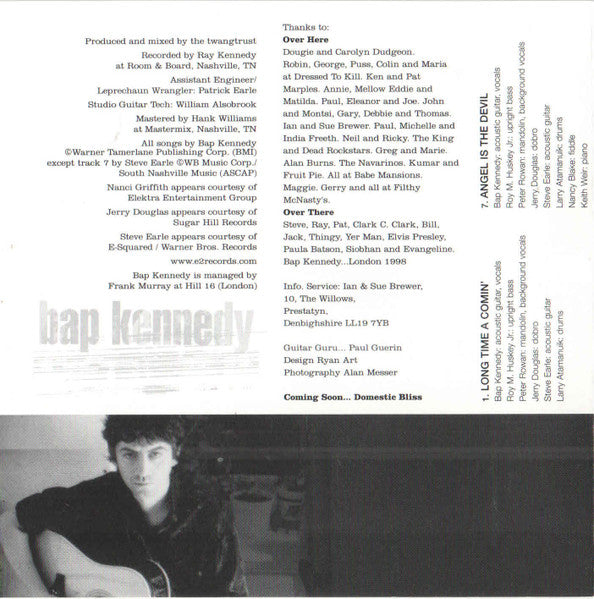 Bap Kennedy : Domestic Blues (HDCD, Album)