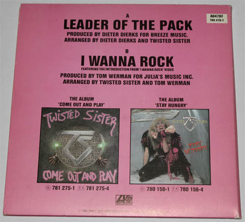 Twisted Sister : Leader Of The Pack (7", Single, Ltd, Gat)