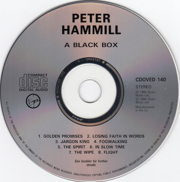 Peter Hammill : A Black Box (CD, Album, RE, Ude)