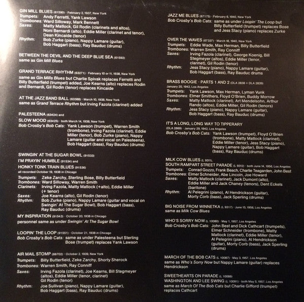 Bob Crosby Featuring Bob Crosby And The Bob Cats : The Best Of Bob Crosby Featuring The Bob Cats (2xLP, Comp)