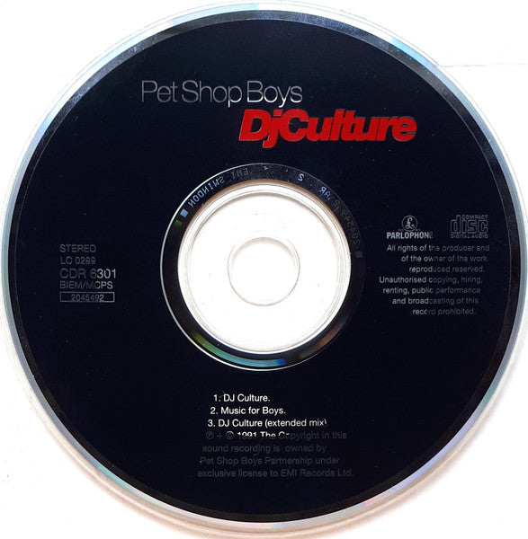 Pet Shop Boys : DJ Culture (CD, Single, Car)