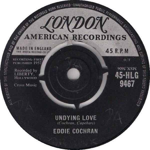 Eddie Cochran : Undying Love / Stockin's 'N' Shoes (7", Single)