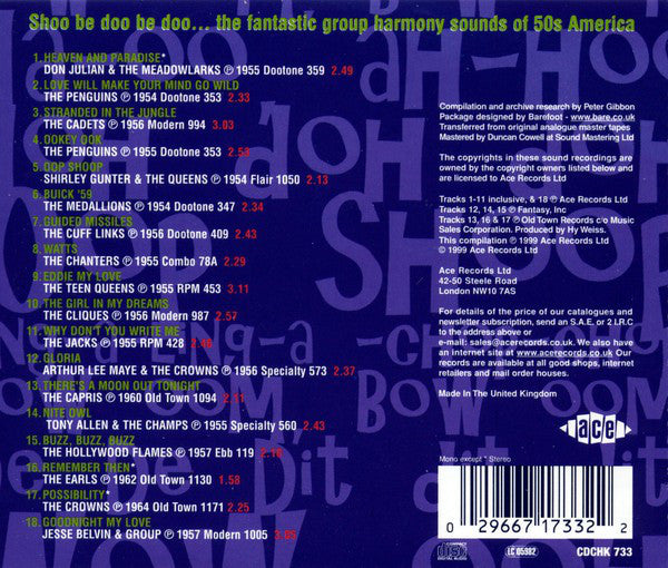 Various : Shoo Be Doo Be Doo Wop (CD, Comp)