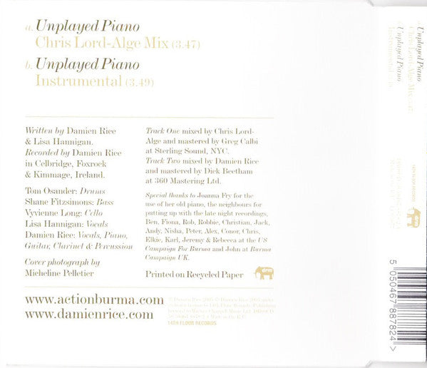 Damien Rice & Lisa Hannigan : Unplayed Piano (CD, Single)
