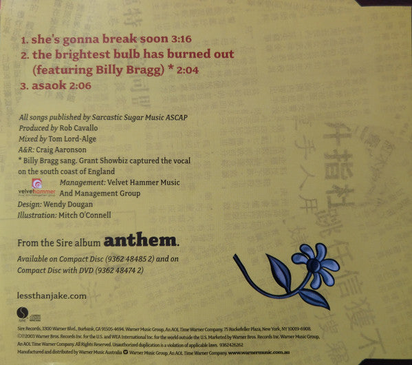 Less Than Jake : She's Gonna Break Soon (CD, Single)