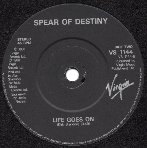 Spear Of Destiny : Radio Radio (7", Single, Ltd, Gat)