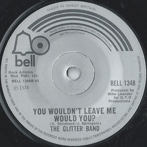 The Glitter Band : Angel Face (7", Single, Sol)