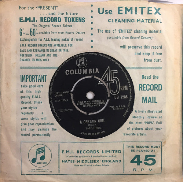 The Yardbirds - I Wish You Would (7) (Very Good (VG)) - DaddyPop