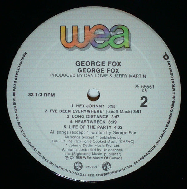 George Fox (4) : George Fox (LP)