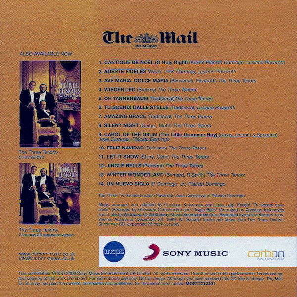 The Three Tenors : Christmas (CD, Album, Promo)