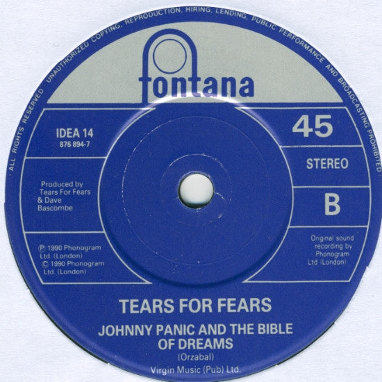 Tears For Fears : Advice For The Young At Heart (7", Single)