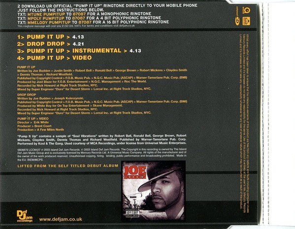 Joe Budden : Pump It Up (CD, Single, Enh)