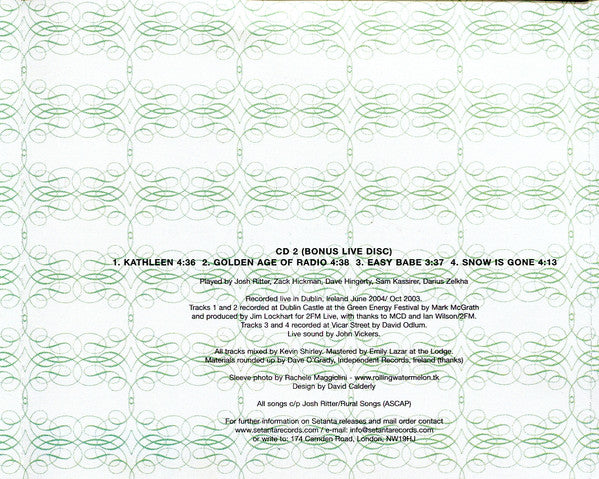 Josh Ritter : Hello Starling (CD, Album, Ltd + CD, EP)