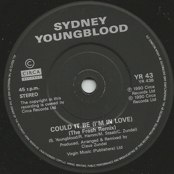 Sydney Youngblood : I'd Rather Go Blind (7", Single)