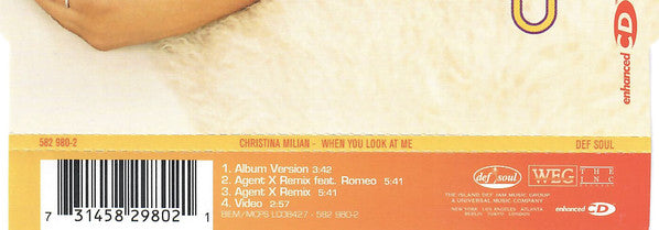 Christina Milian : When You Look At Me (CD, Single, Enh)